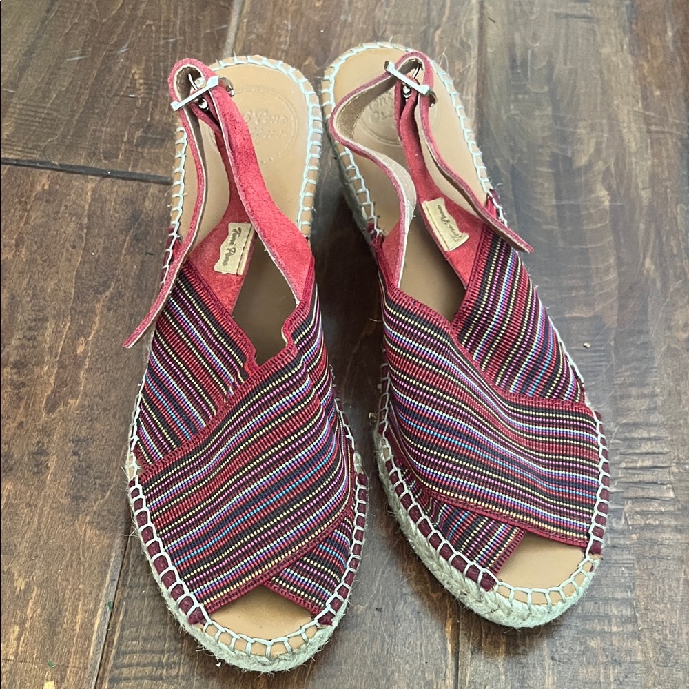 Striped Red Espadrille Sandals